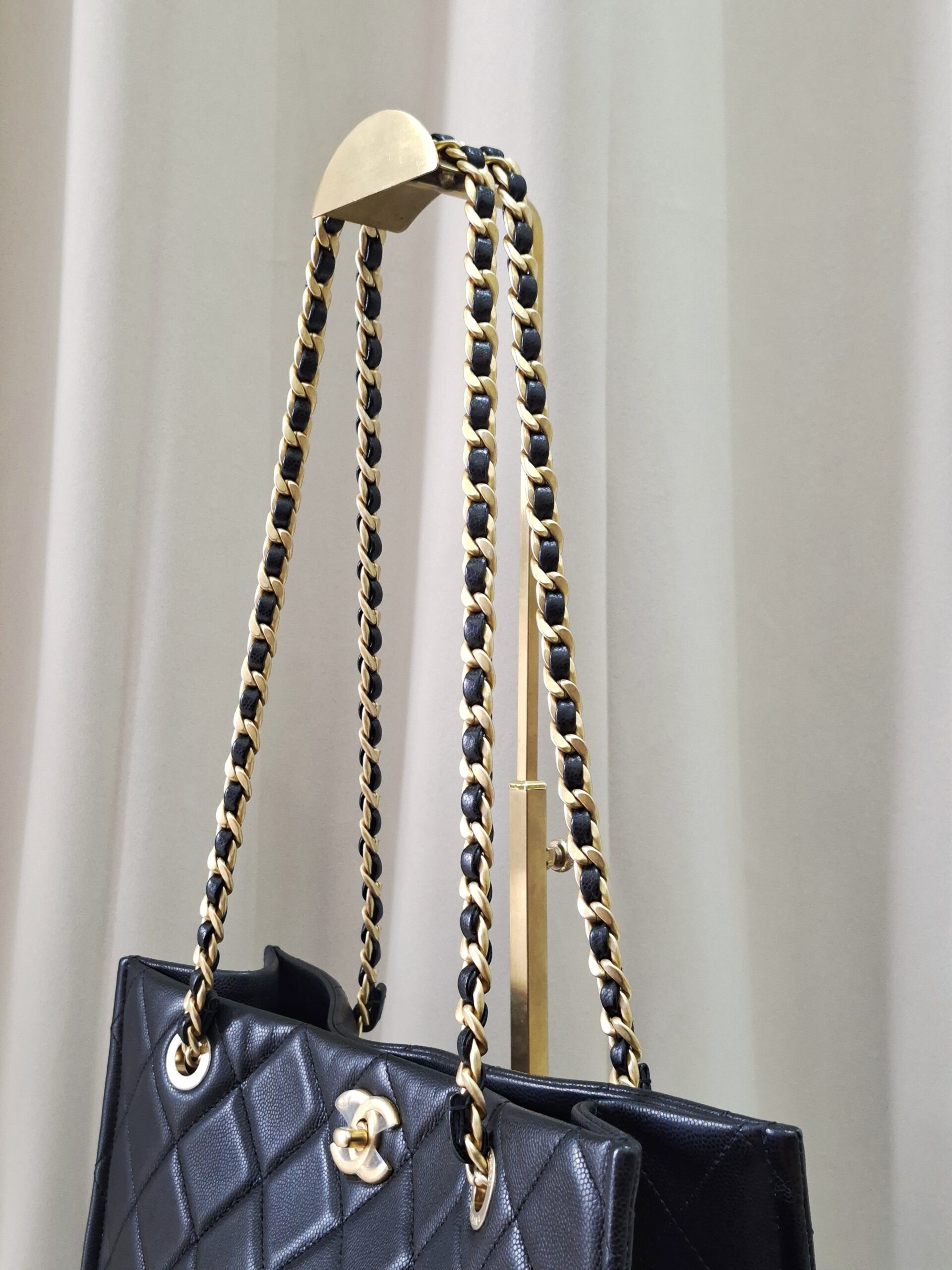 Chanel Quilted Caviar Sweet Shopping Tote Black GHW Chanel Quilted Caviar Sweet Shopping Tote Black GHW
