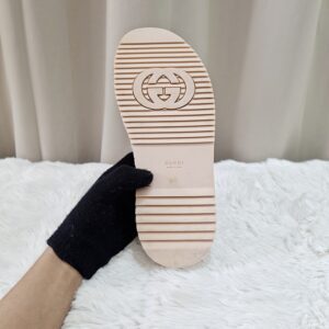 gucci angelina gg lamé platform slides